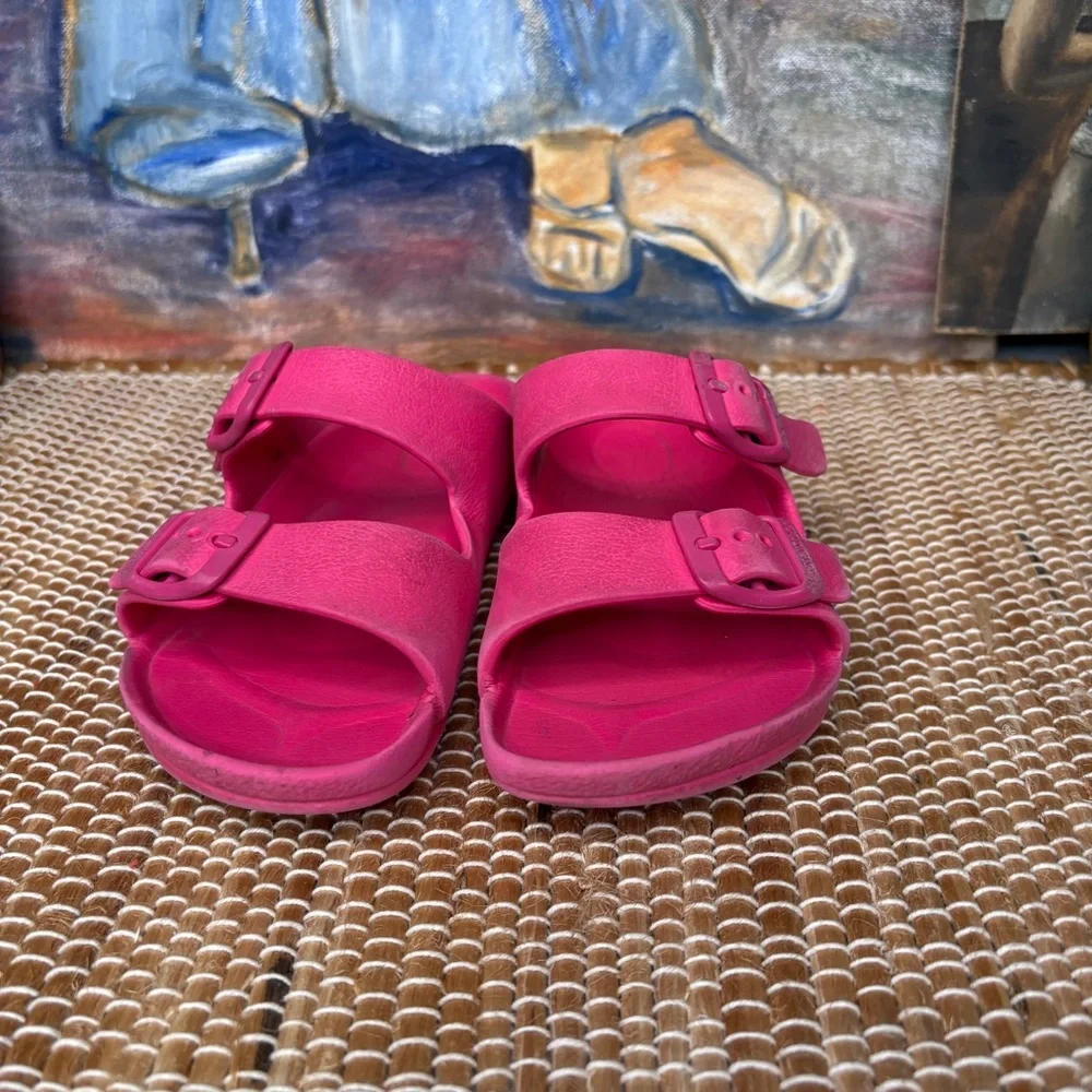 Birkenstock Kids' Arizona EVA Slide Sandals Hot Pink Size 30 = US 12-12.5